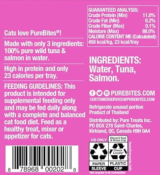 PureBites Wet Mixers | Tuna & Salmon | only 3 Ingredients | 12-Pack (Packaging May Vary)