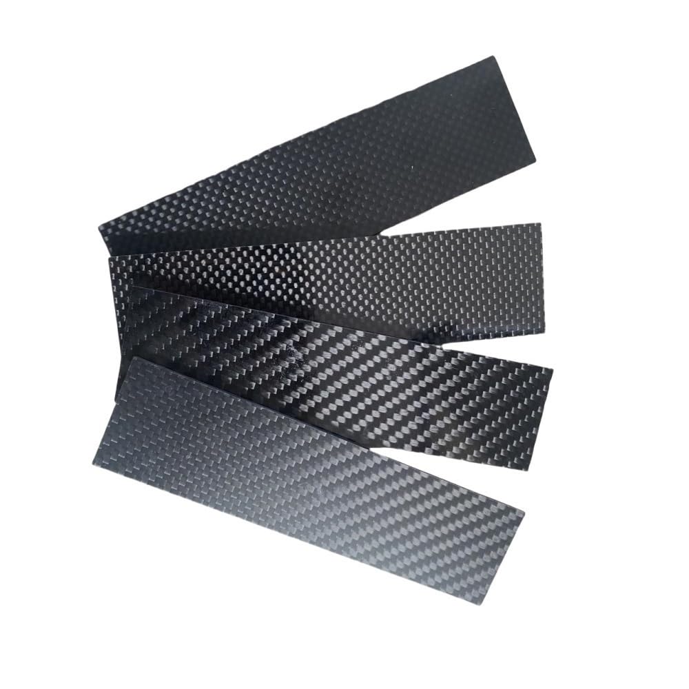 Arkusze z włókna węglowego, Płyta z włókna węglowego 3K 150x40mm do modeli RC czarna gładka/twill o grubości 0,5-5mm 1 szt.(Plain,1.5mm)