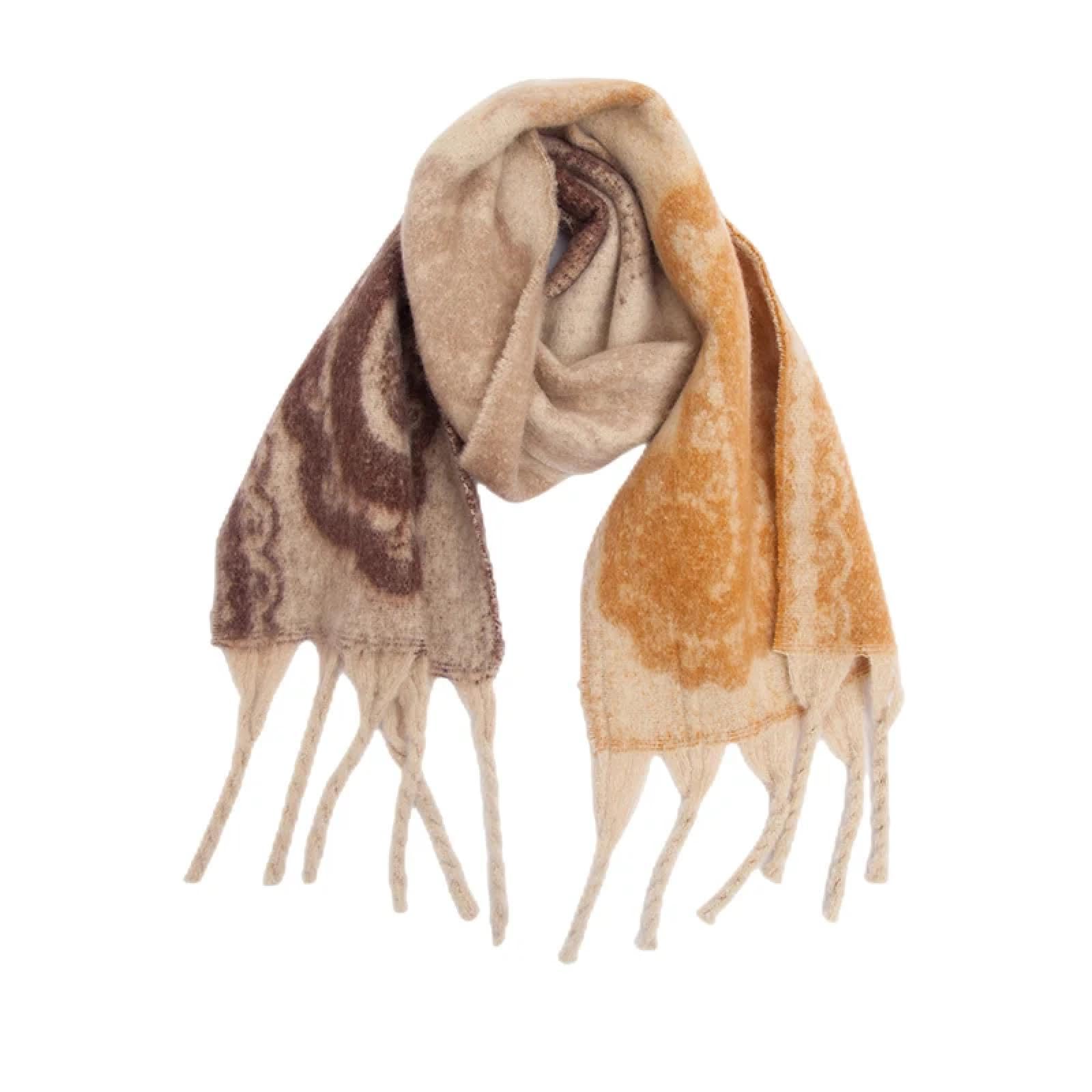 Schals Tücher Halstuch Scarf Winter Frauen Schal Vintage Print Quaste Foulard Langen Dicken Wrap Schal