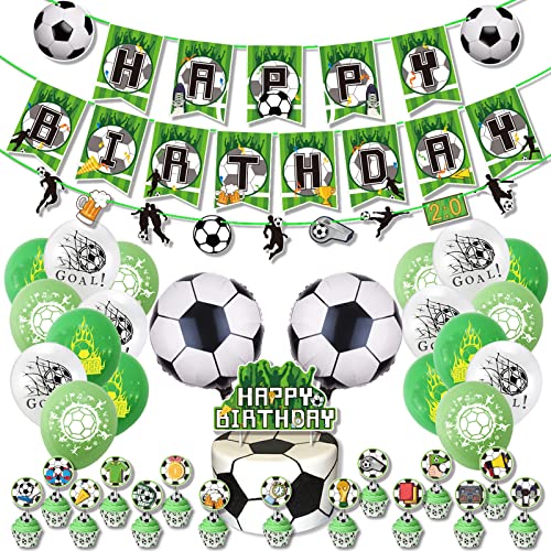 Decoraciones de Fiesta de Fútbol, Cumpleaños para Fiestas Temáticas de Fútbol, Decoración de Fiesta de Cumpleaños de Fútbol, Globos Temáticos De Fútbol, Decoraciones Para Fiestas De Fútbol Cover