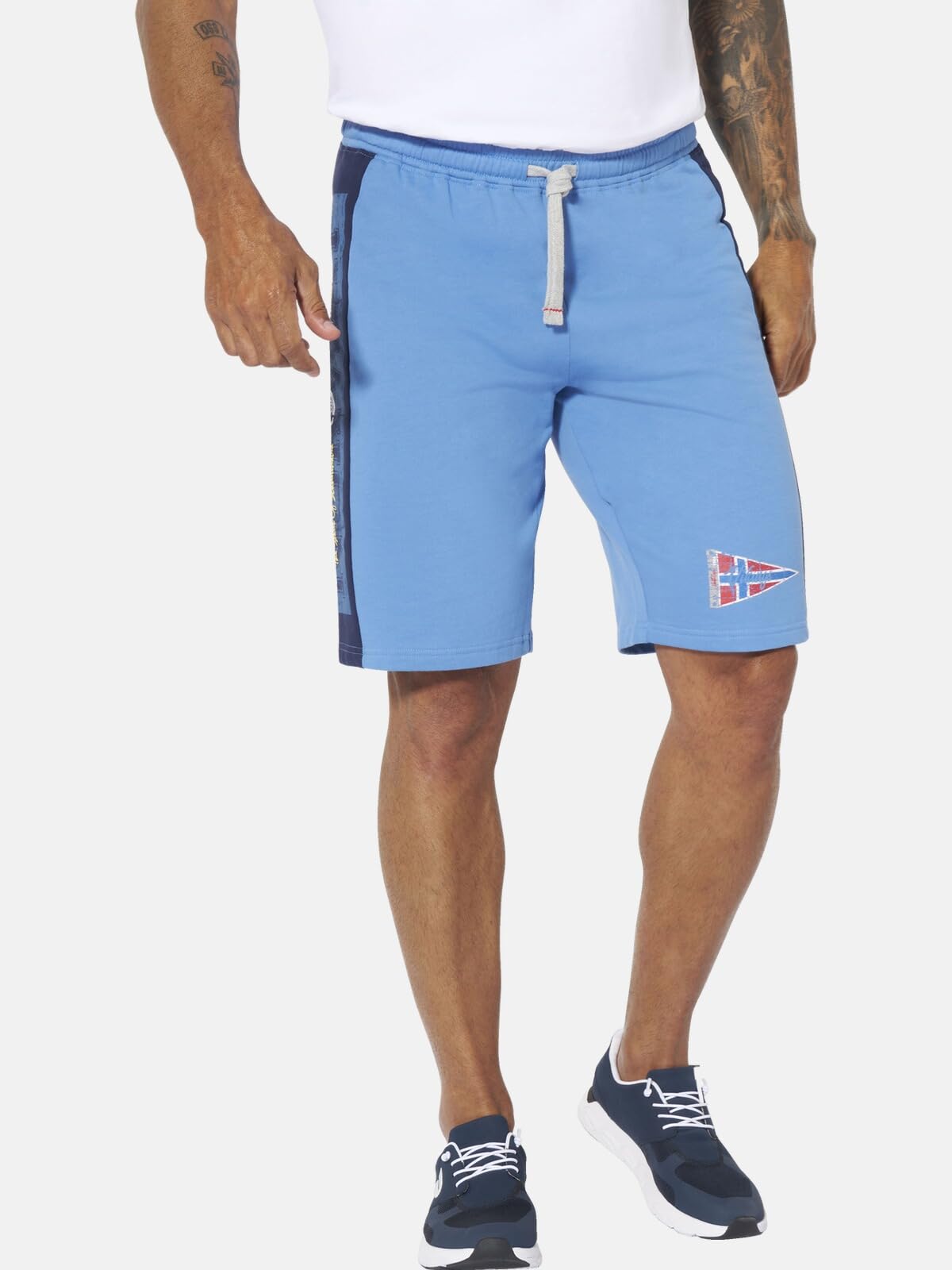 Jan Vanderstorm Herren Doppelpack Jogginghose Haral | im Set, Sweat-Hose aus 100% Baumwolle, kurze Shorts mit Taschen, Trainingshose ist erhältlich in großen Größen L-7XL
