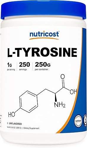 Nutricost L-Tirosina Polvo 8.82oz - Polvo puro de L-Tirosina 1000mg por porción