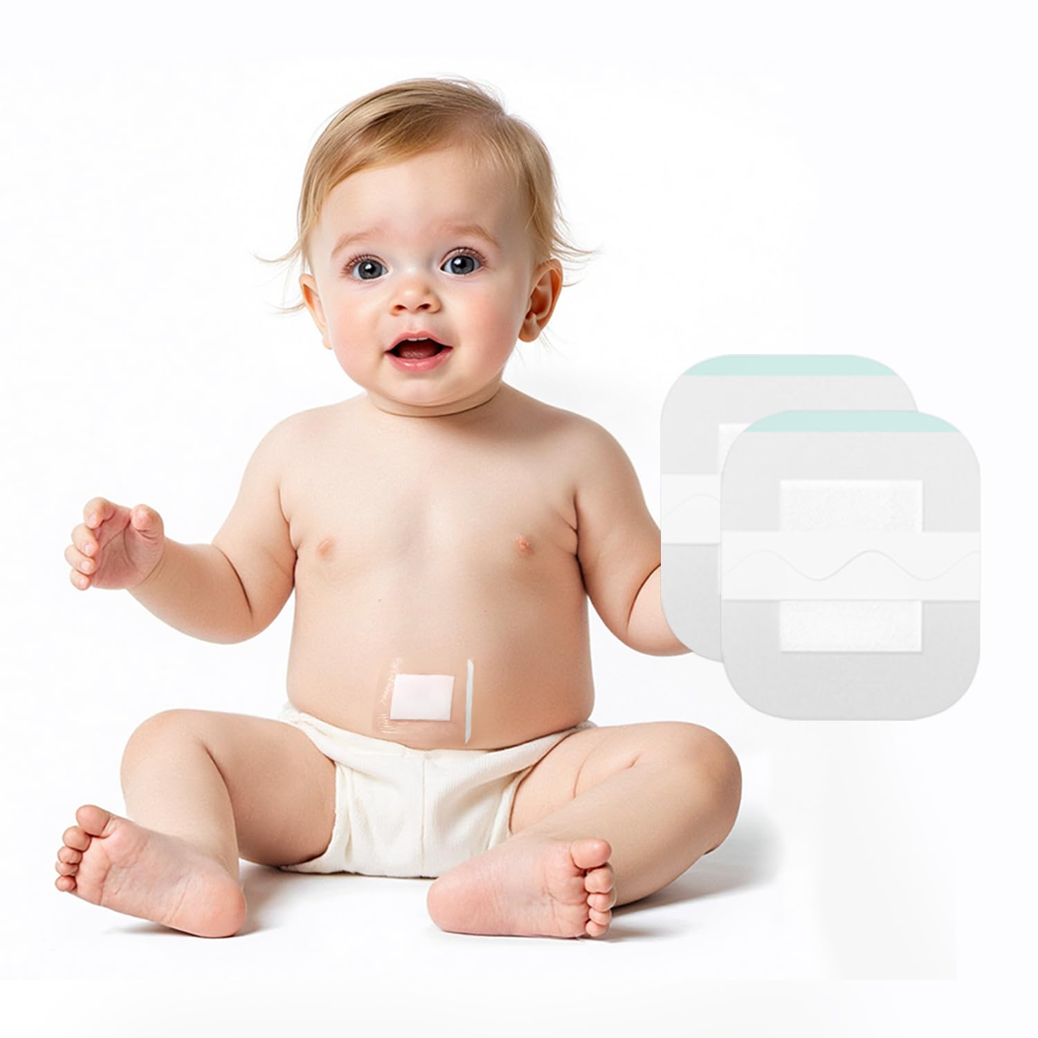 Baby Waterproof Umbilical Cord Stickers (15pcs), 2.2 * 2.7Inch