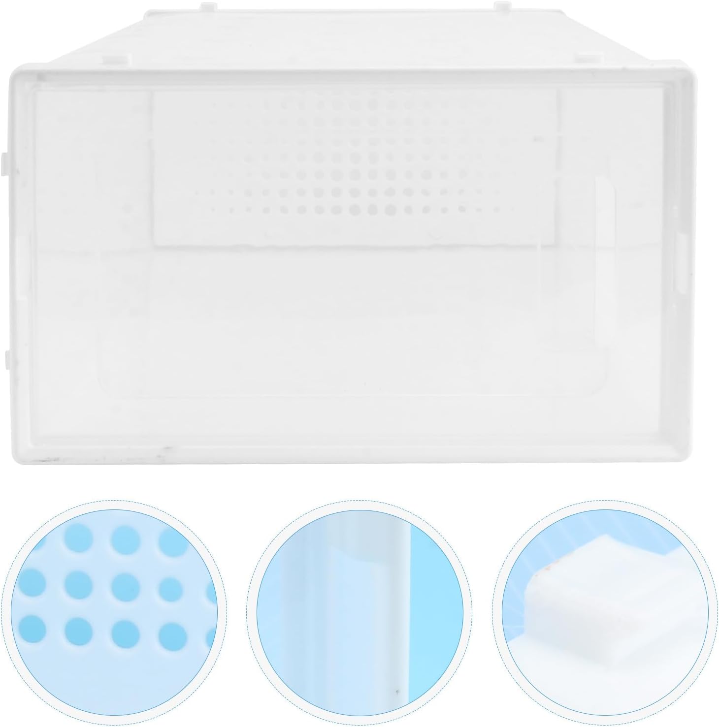 DOITOOL Thickened Large Clamshell Shoe Storage Box with Lid Multi-purpose Household Shoes Organizer for Sneakers and Boots Stackable Plastic Container for Closet