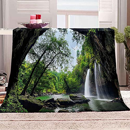Couverture polaire impression 3D paysage nature idée cadeau maison