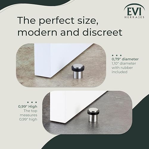 Miniatura 4 de Evi Herrajes  Tope de puerta de acero inoxidable  W 0,79 pulgadas h0,99 pulgadas  Alta calidad y duradero  Fijación de tornillo  Protección de