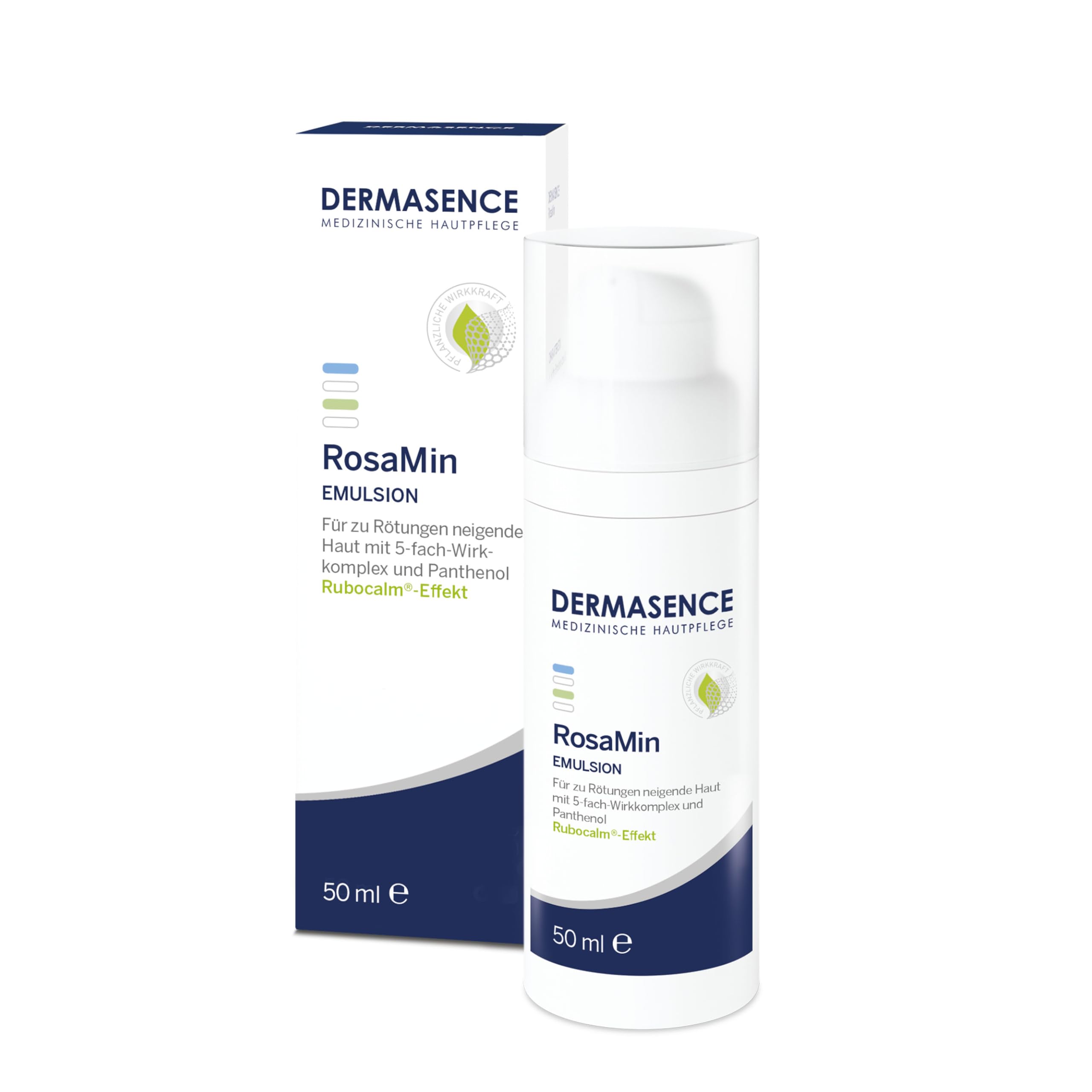 DERMASENCE RosaMin Emulsion, 50 ml – Beruhigende Gesichtscreme bei empfindlicher Haut & Rosacea, stärkt Gefäße, parfümfrei, vegan, tägliche Pflege bei Rötungen