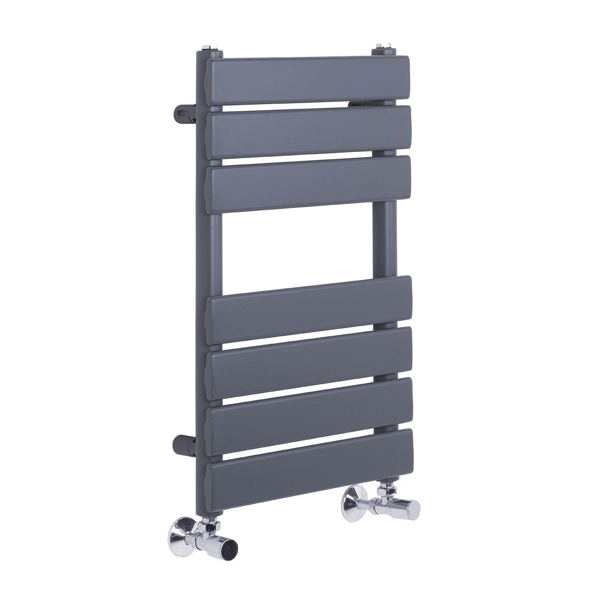 Warmehaus Flat Panel Heated Towel Rail Grey Anthracite Bathroom Ladder Radiator Warmer 650 x 400mm