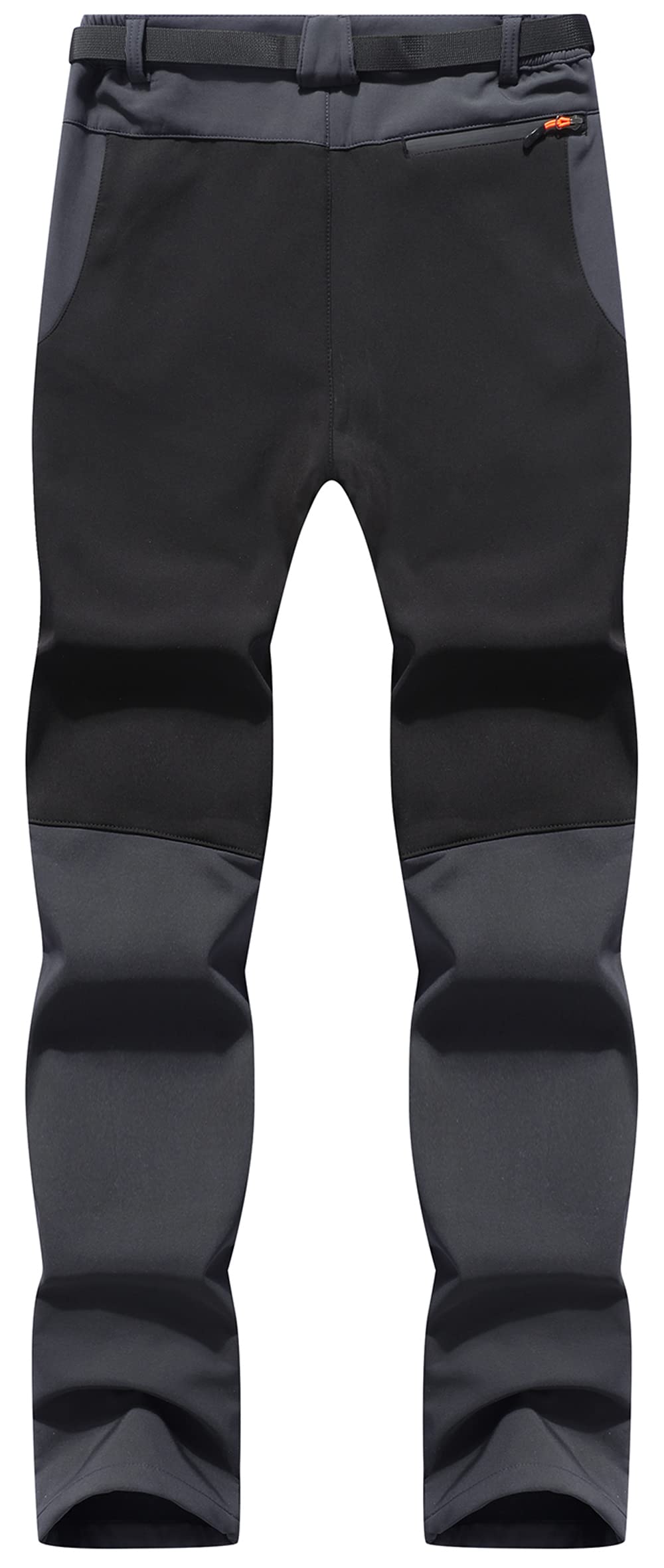 Pantaloni Trekking Sci Uomo Invernali Pantaloni da Lavoro Termici Impermeabile Pantaloni Neve Softshell Montagna Escursionismo Caldo All'aperto (Small, E Grigio)