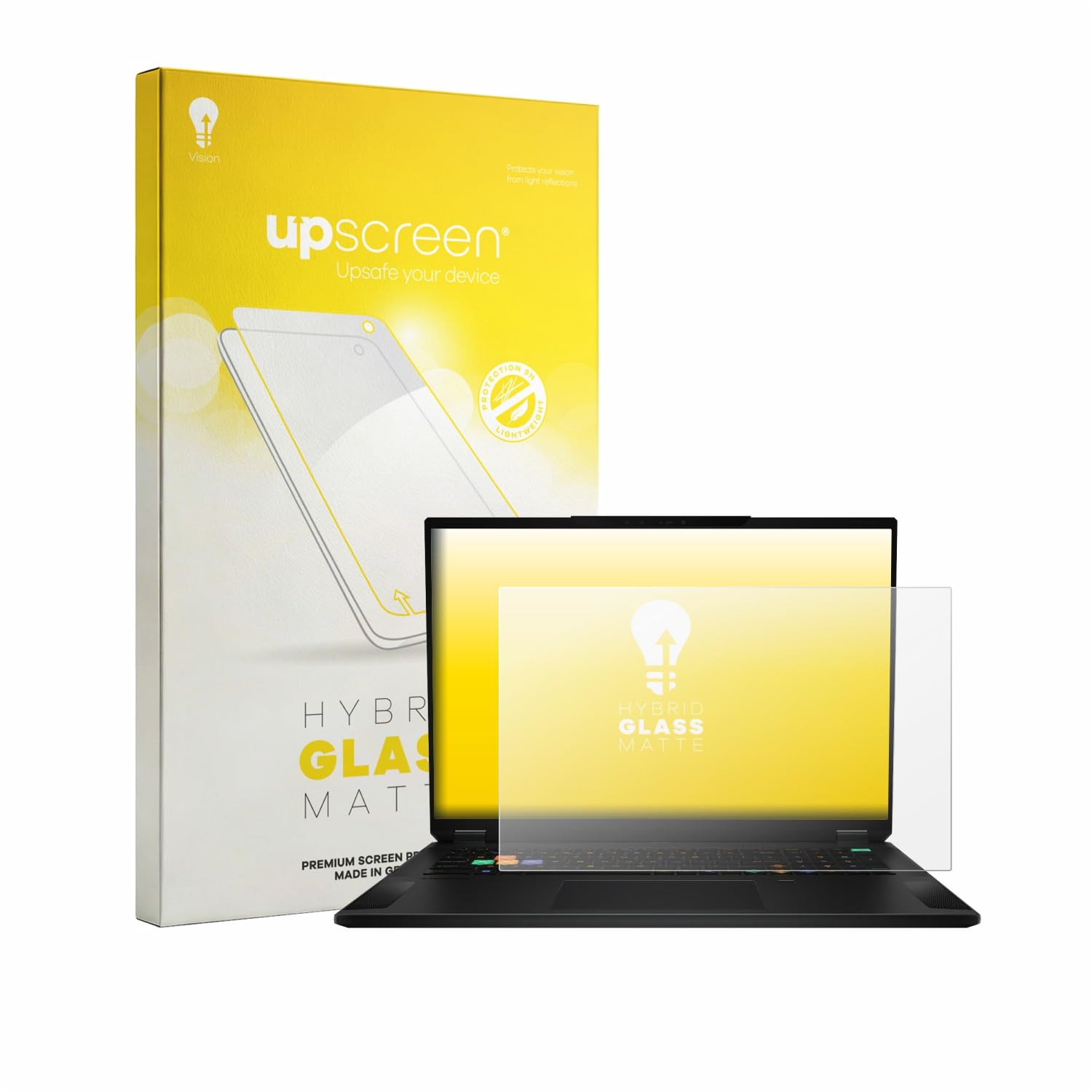 upscreen Protector Pantalla Cristal Mate para MSI Stealth 18 HX AI Protección Anti-Reflejos – 9H Dureza