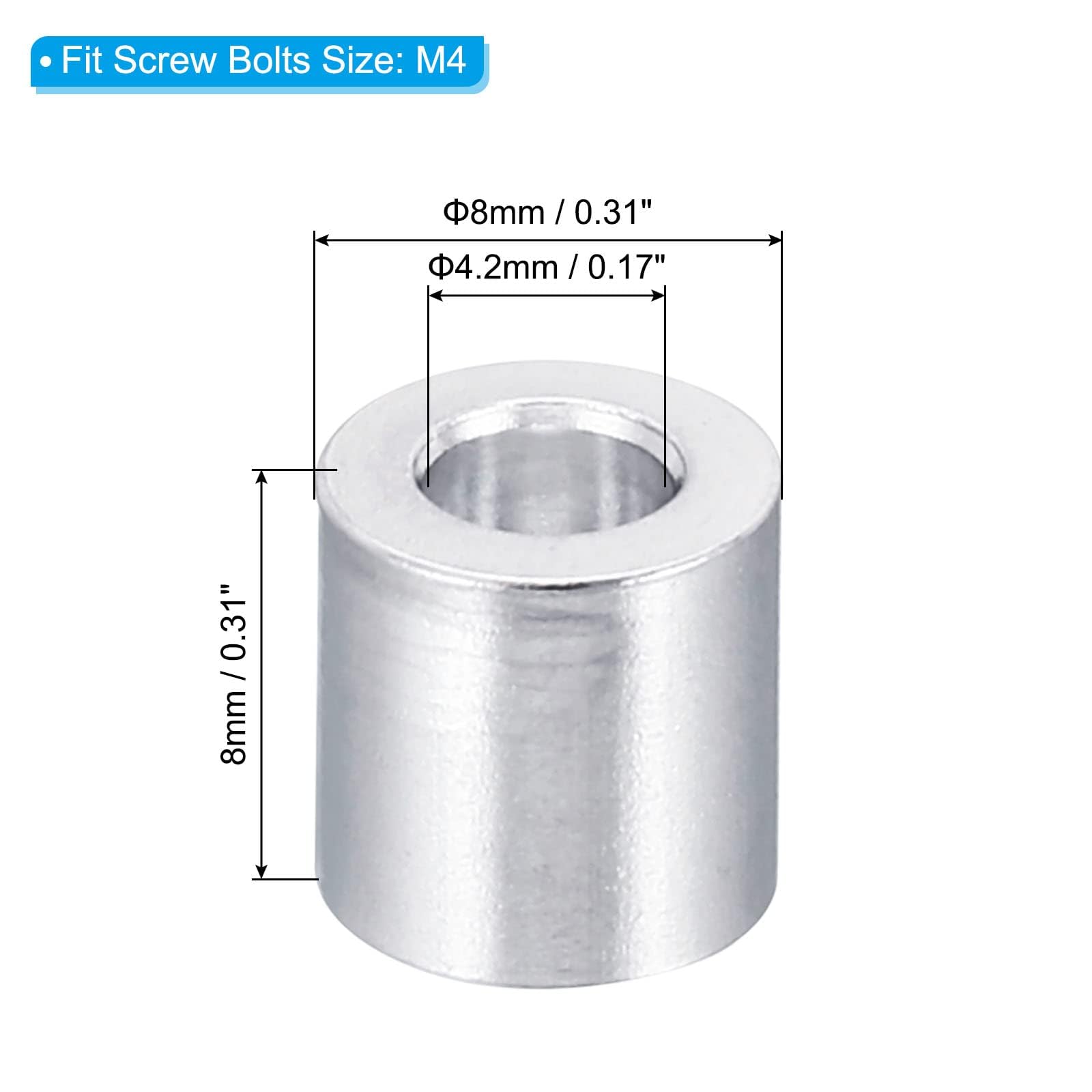TA-VIGOR 10Pcs M4 Aluminum Spacer - Image 2