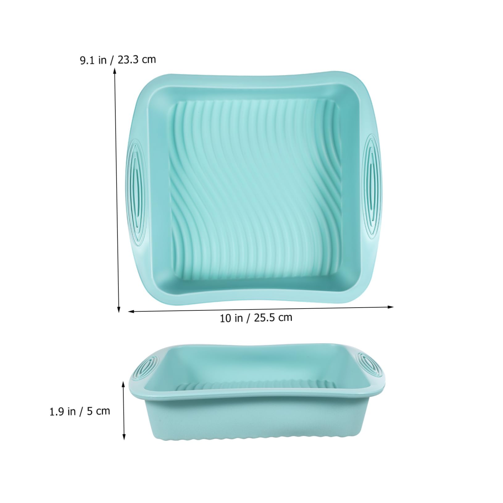 Ciieeo Square Silicone Baking Pan Easy Release Non-stick Surface Baking Tray for Bread Muffins Toast Reusable