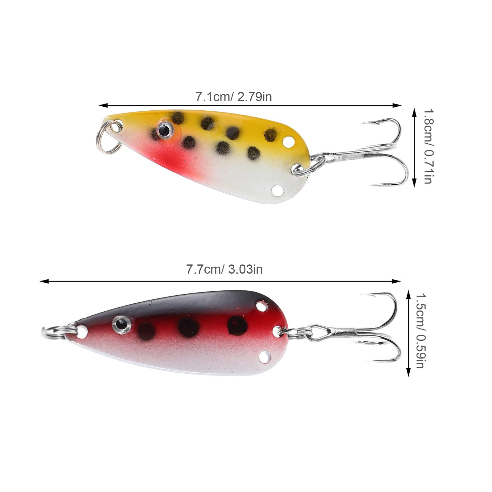 DECHOUS Leurres de Pêche de Poisson, Lot de 30 Pièces en Fer