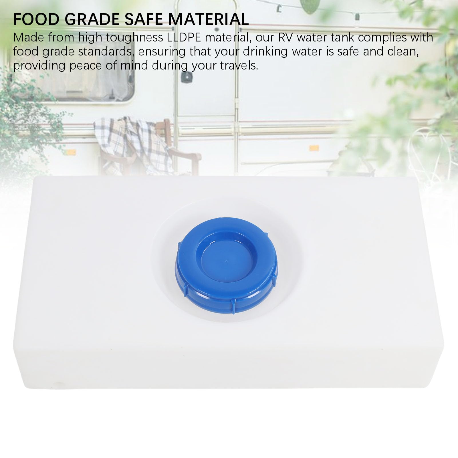Luocute 8 Gallonen RV -Wassertank, Ideal für Wohnmobile, Anhänger, Boote, Hergestellt aus LLDPE, Stoßdicht, Durchlaufsicher, Tragbar, für Saubere Trinkwasserlager und -Transport mit