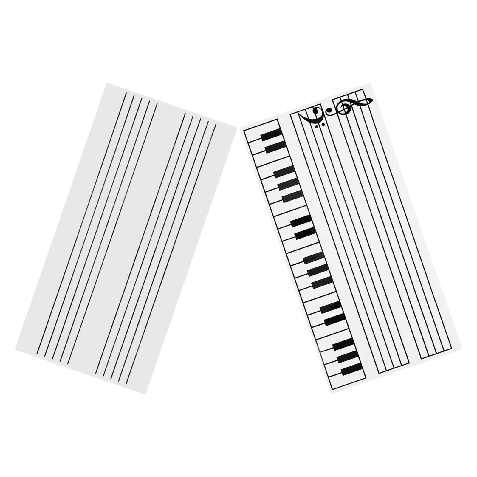 2 Piezas Pizarra Musical Magnética de Borrado en Seco para Piano