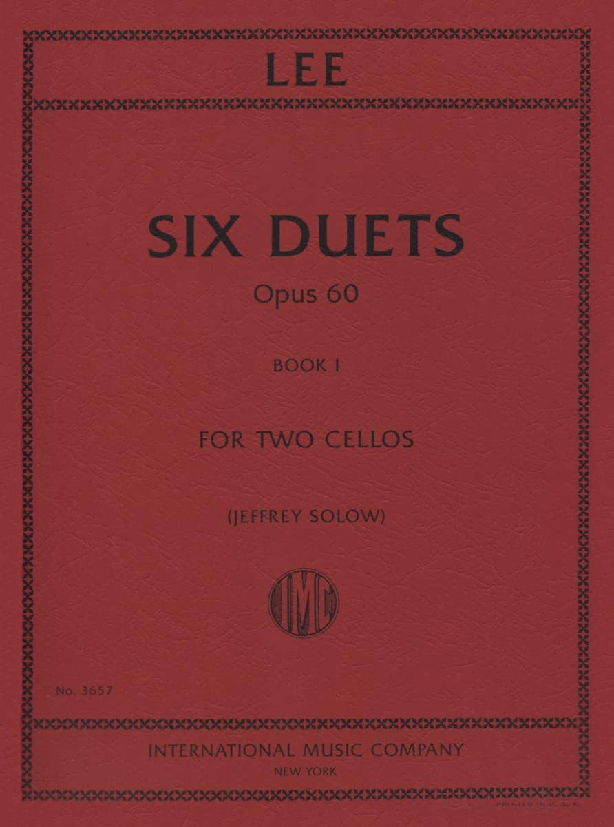 Lee, Sebastian Six Duets, Op. 60, Volume 1 Two Cellos edited by Jeffrey Solow - International Sheet music