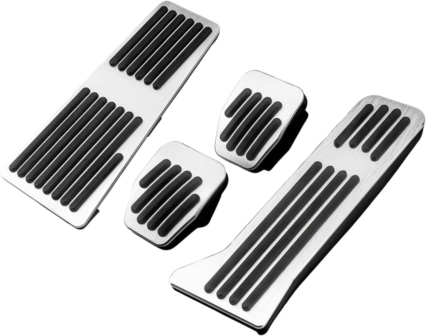 Car Accelerator Footrest Pedal Brake Clutch Pad Accessories Compatible With Mazda 2 3 6 BM GJ CX-5 CX5 KE KF CX-3 CX7 CX-8 CX-9 Axela ATenza(MT 4pcs Silver)