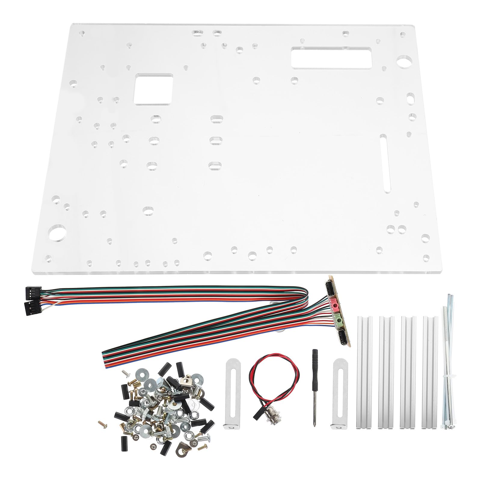 Open PC Case Open Frame Computer Case Bracket with USB Panel Small Size for Mini It and Micro ATX Motherboards Test Platform Base