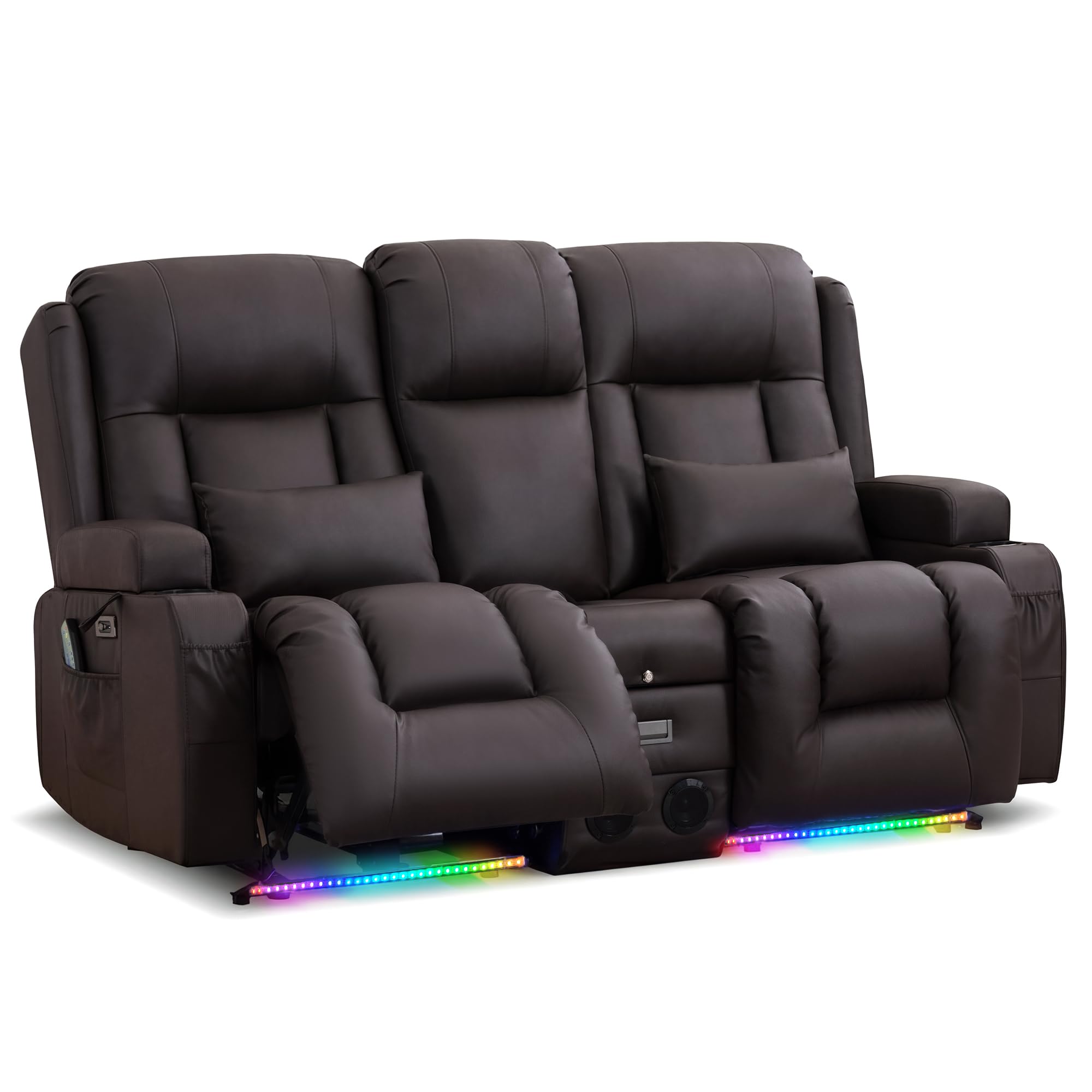 LIFTSHA Loveseat Recliner Sofa with Console