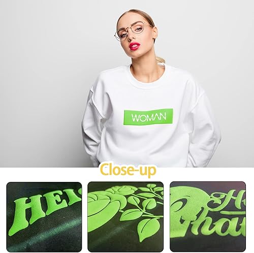 Vista 69 de VENITOR Vinilo termotransferible 3D para planchar en camisetas, bolsas, almohadas, tela textil, 3 hojas de 12 x 10 pulgadas, vinilo de transferencia