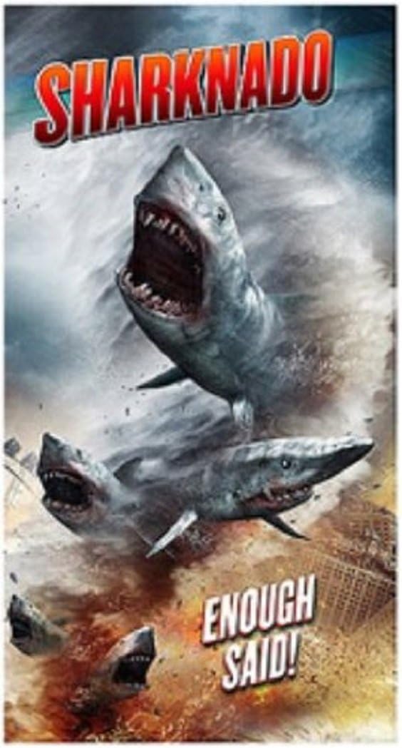 SHARKNADO BEACH TOWEL, ADULT SIZE 30 X 60 INCHES