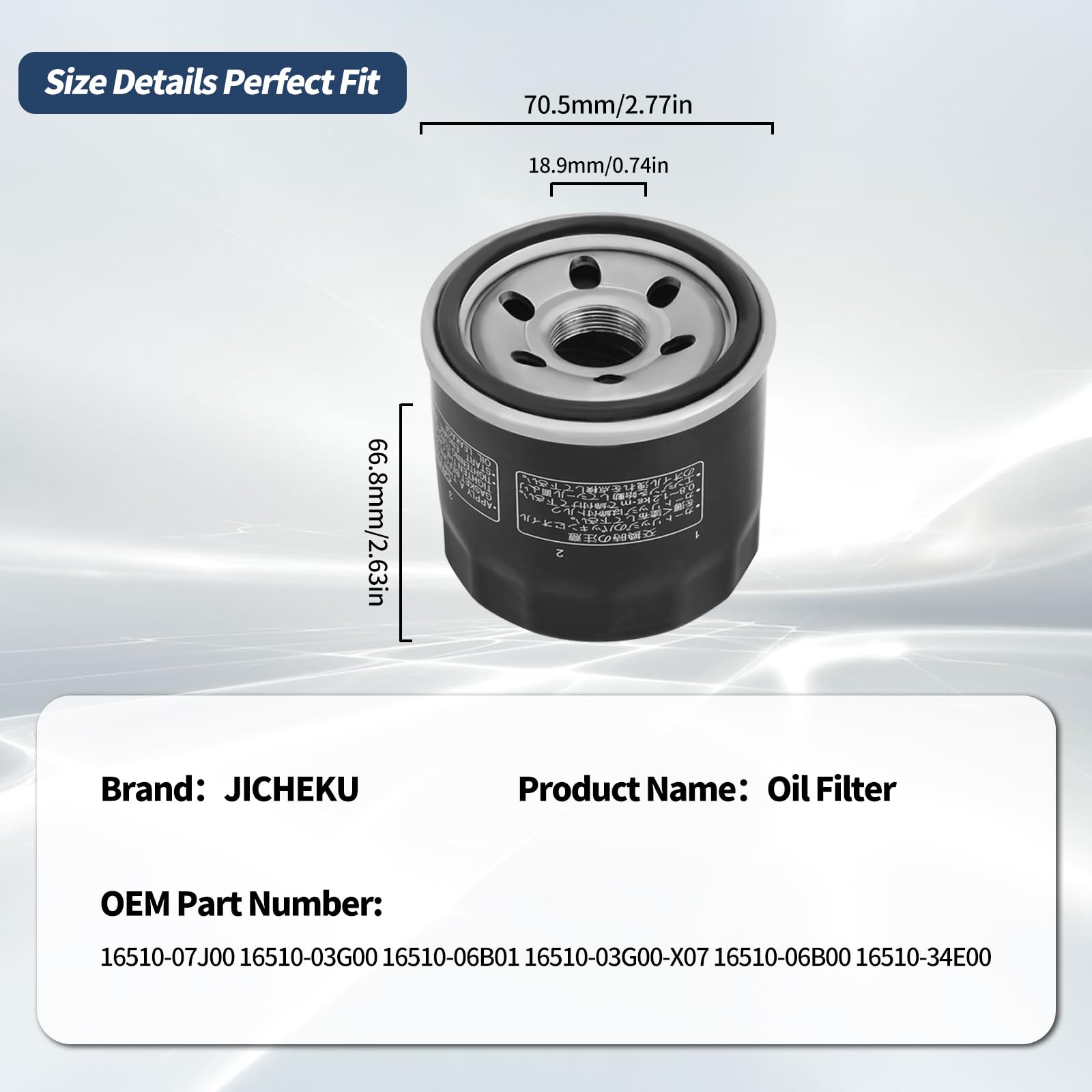 Amazon.com: 4 Pack 16510-07J00 Oil Filter Replace for 16510-06B01