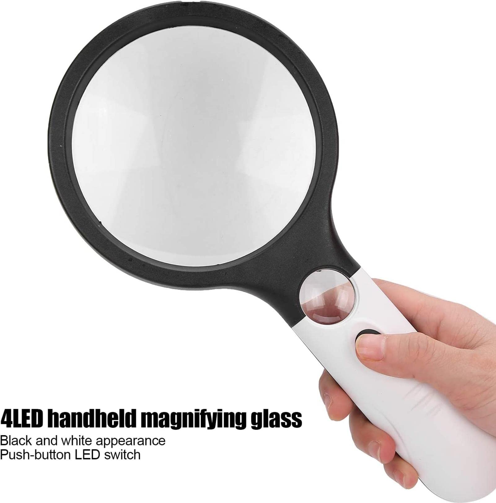 Lupa con luz 2X 30X Lupa de Mano con luz LED a batería Lupa de Lectura iluminada Lupa con paño para Lentes para Libros Periódicos Mapas Monedas Pasatiempos