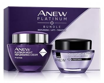 AVON Anew Platinum DAY and NIGHT Cream (Two Pack Set) Pack of 2