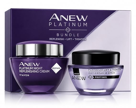 AVON Anew Platinum DAY and NIGHT Cream (Two Pack Set) Pack of 2