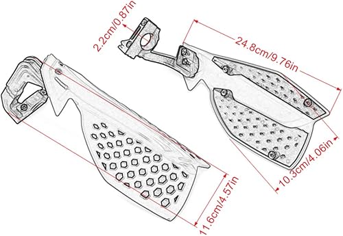 Miniatura 6 de Worldmotop - Barra de cepillo de repuesto universal para Yamaha Kawasaki Suzuki Honda off Road ATV Dirt Bike Motocross (negro y negro)