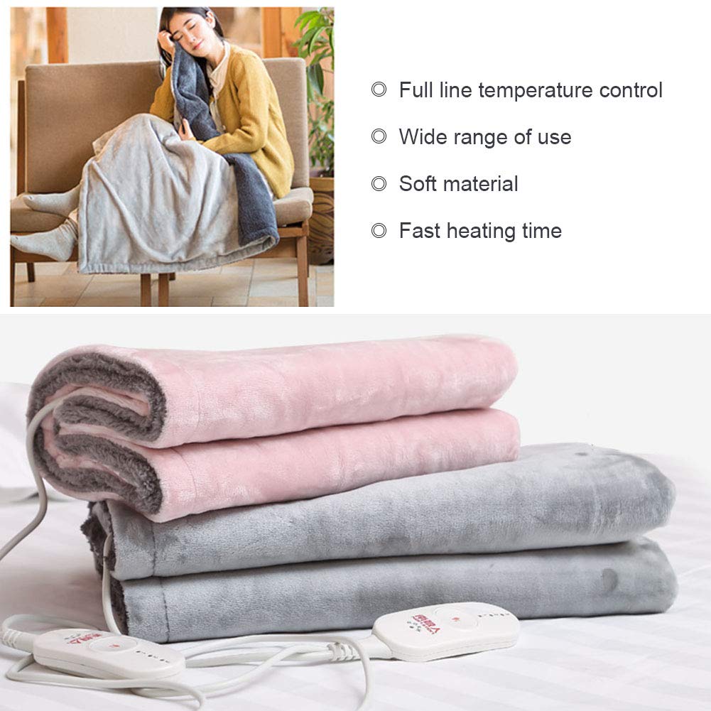 Electric Heated Blanket,Double Size Heated Over Blanket with 3 Heat  Settings and Auto Shut Off Timer,Fast Heating and Machine Washable, Home  Office Use (Grey) (Grey) : Amazon.ca: Health u0026 Personal Care