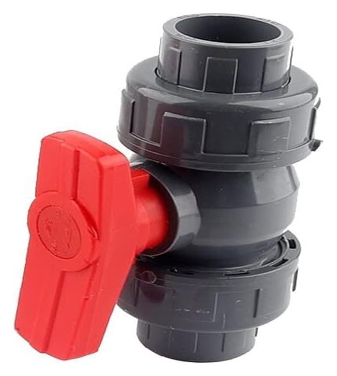 Válvula de bola de doble unión de PVC para acuarios y conectores de riego, compatible con tuberías de diámetro interior de 20 mm a 50 mm