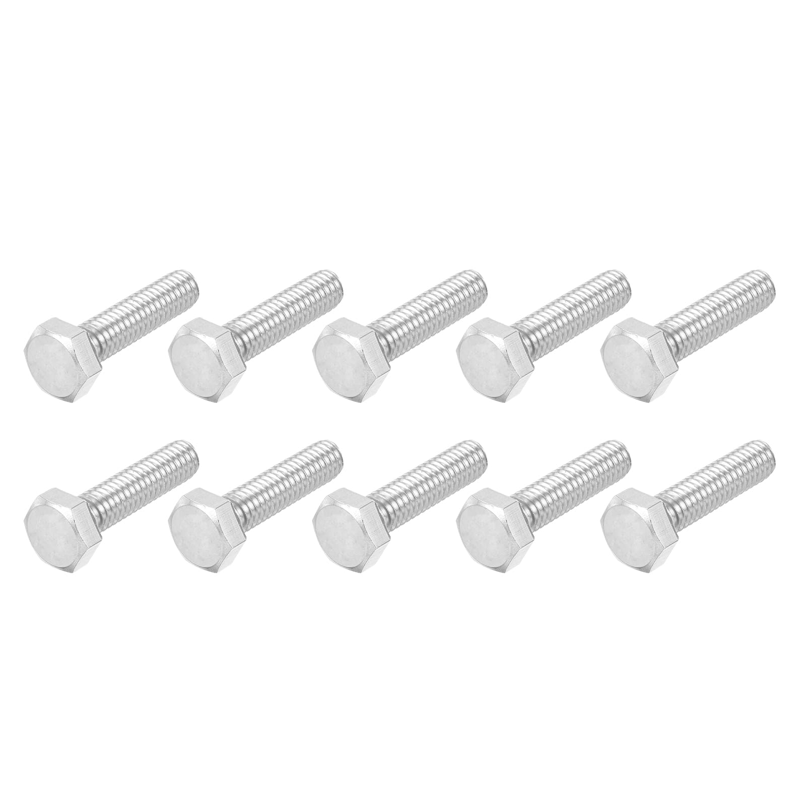 METALLIXITY Hex Head Screw Bolt (5/16-18x1-1/4") 20Pcs, 316 Stainless Steel, Fully Threaded, External Hex Drive