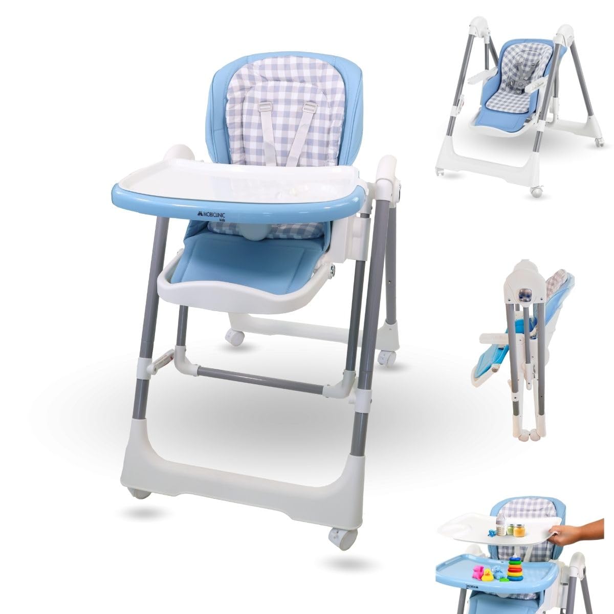 Mobiclinic®, Trona balancín evolutiva, 3 en 1, 6-36 meses, 15kg, Nala, Plegable, Ajustable altura y respaldo, Doble bandeja extraíble, Ruedas giro 360º, Arnés con 5 puntos