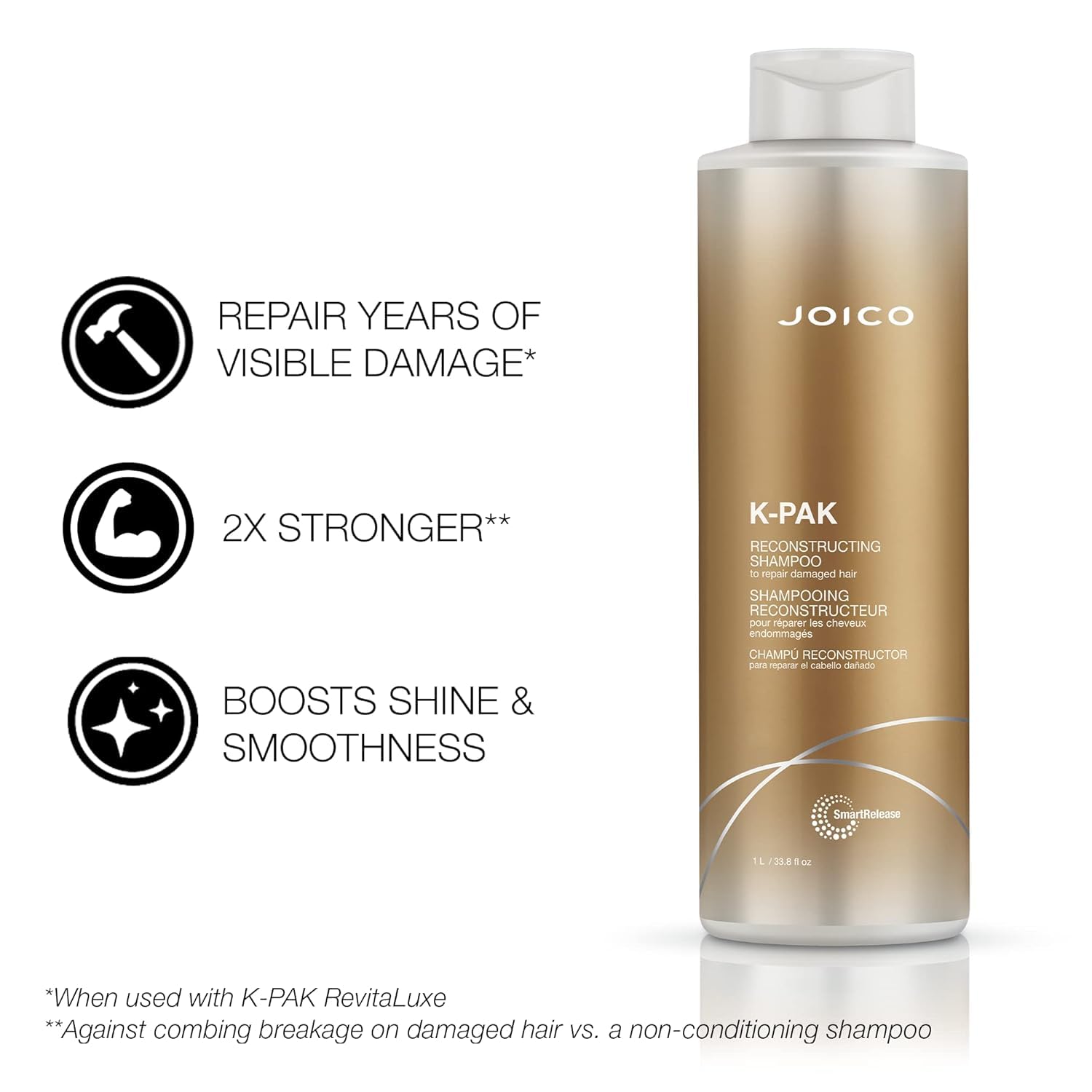 Joico K-Pak Reconstruction & Moisture Shampoo Repair, 1 opakowanie (1 x 1 l)