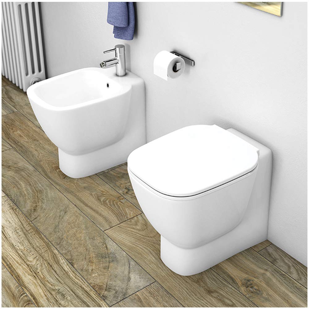 Inbagno Tavoletta Coprivaso RAK ceramiche Serie One Flat Originale con Chiusura rallentata Soft-Close