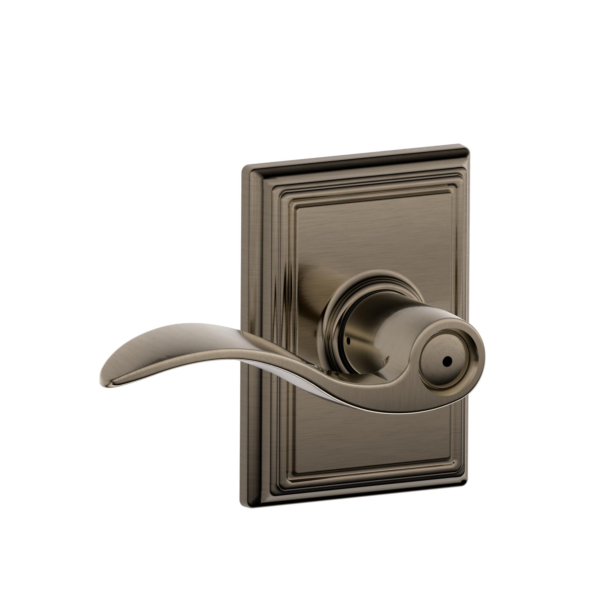 SCHLAGE F40ACC620ADD Addison Collection Accent Privacy Lever, Antique Pewter