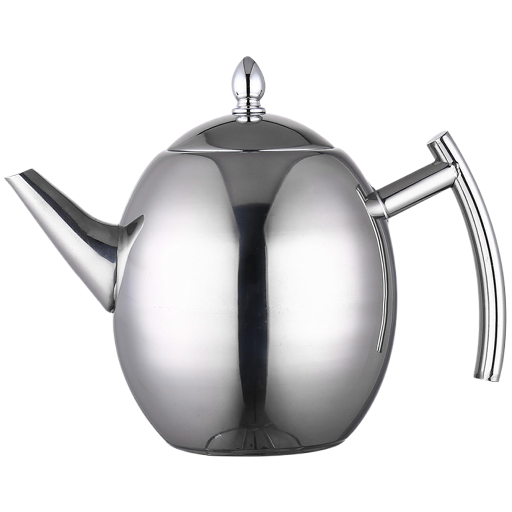 Xweptuy Teapot with Infusers for Loose Tea Stainless Steel Teapot 51Oz Metal with Short Spout Coffee Carafe for Restaurants, Conference Rooms, Living Room