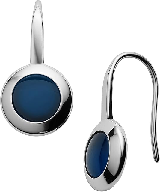 Skagen Women's stainless steel silver earrings with ear hooks/hook closure