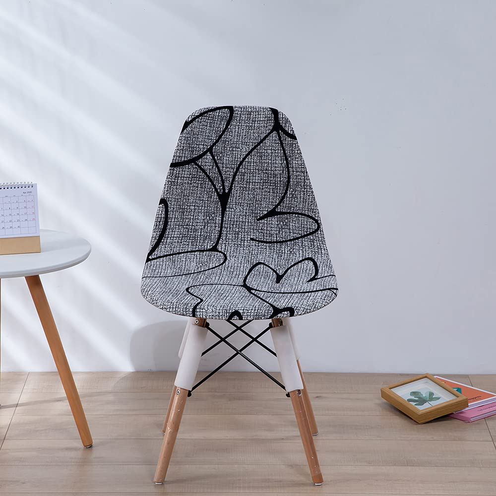Funda de Silla escandinava elástica Fundas para sillas de Comedor escandinavas 6 Piezas Funda de Silla Extensible Cubre Silla escandinava