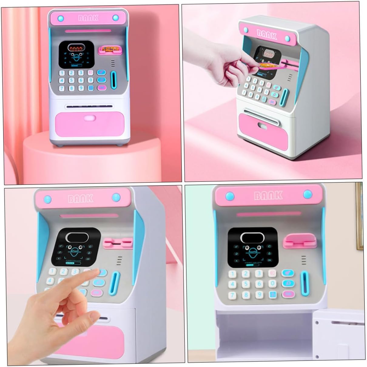 GALPADA Face Recognition Piggy Bank Safe Deposit Box Lovely Coin Box to Cultivate Financial Habits Creative Electronic Safe Bank for Adults and Design