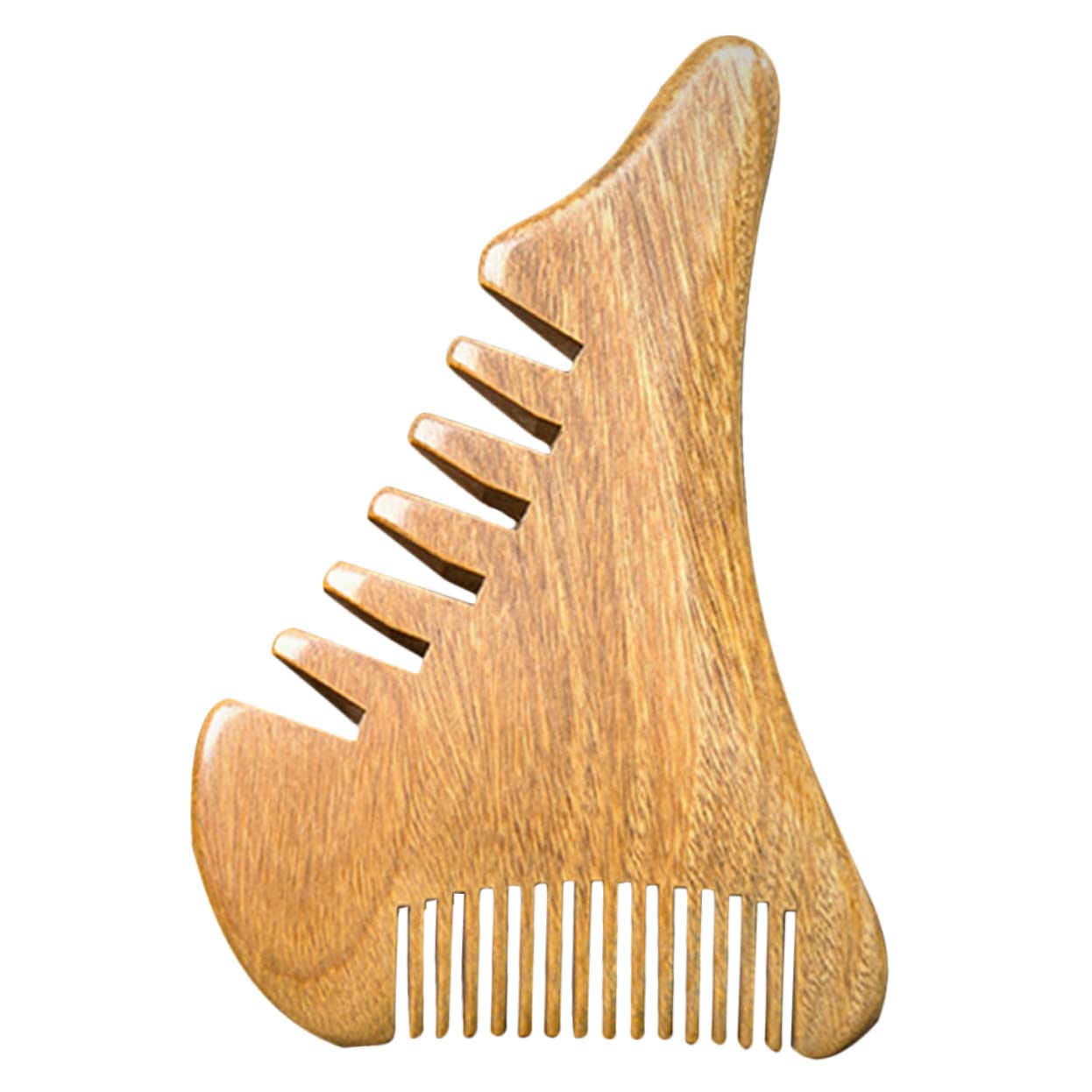 DFrywdgSEY Sandalwood Wooden Comb Wooden Comb Mustache Hair Wood Static Natural Detangler Wooden Scalp Massager(As Shown,12.5x8.5cm)