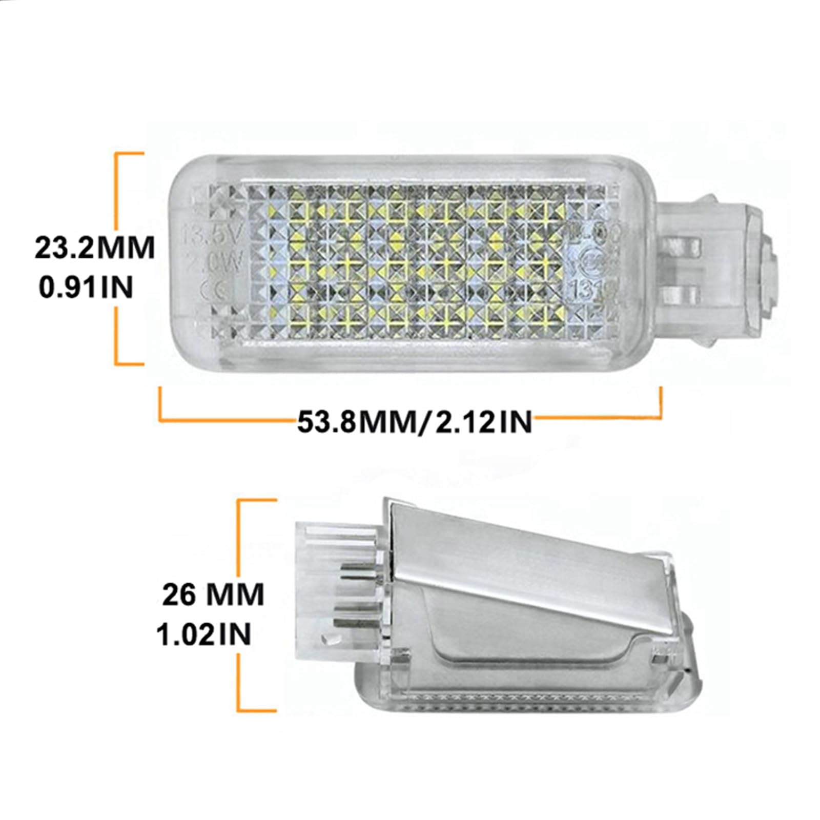 2 szt. Dzięki uprzejmości LED oświetlenie bagażnika Golvebox lampki na drzwi samochodu, dla Porsche, 987 997 911 958 Boxster Cayman, dla Carrera, Turbo, dla CAYENNE, Oświetlenie LED na nogi(RGB