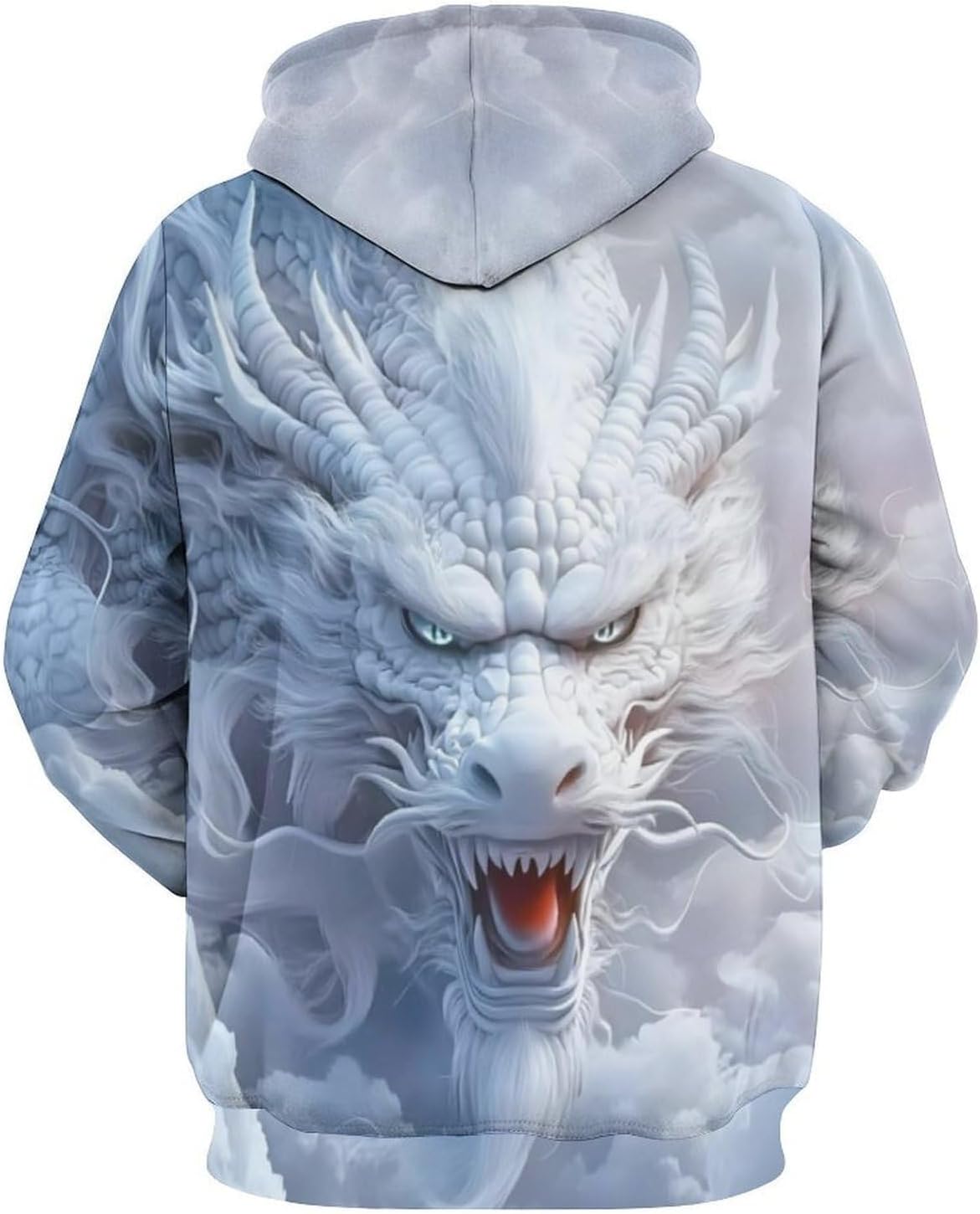 Men's Novely Dragon Hoodie Animal 3D Print Graphic Hoodies Casual Cool Sweatshirt Pullover