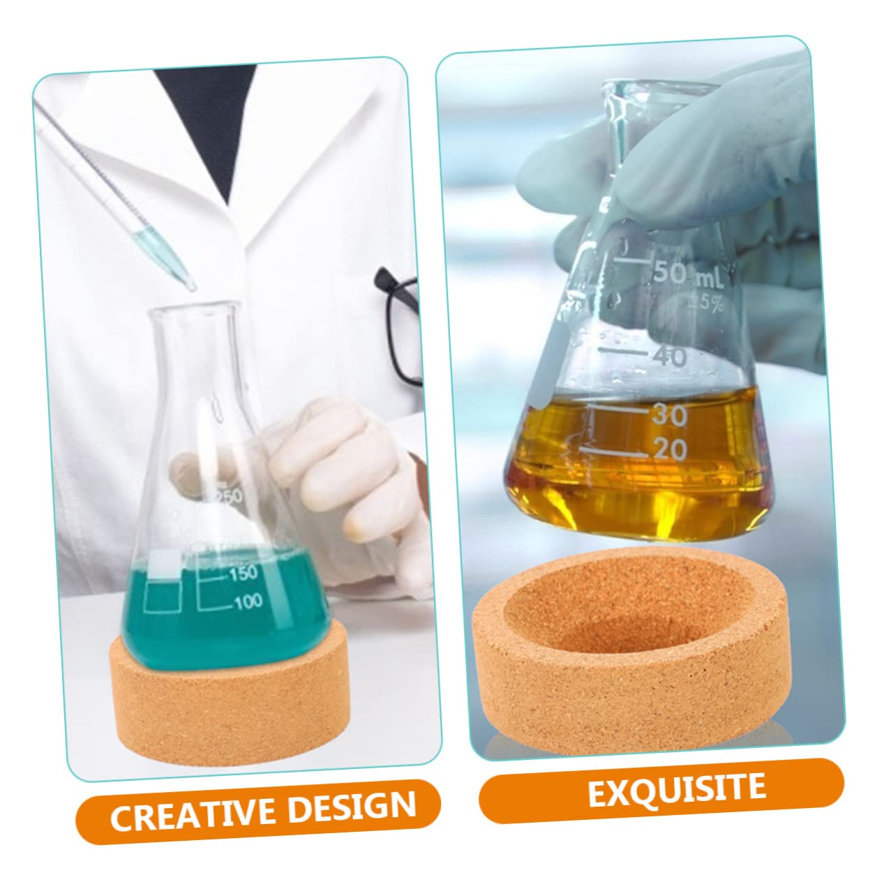 Kolf Holder Laboratory Cork Ring Holder Supporting Kolf Pad Round Bottom Flask Holder Flask Stand 95mm for Round Bottom Glassware