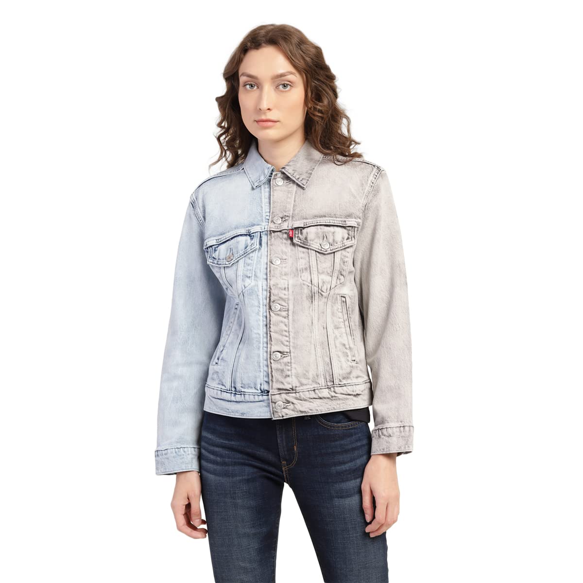 levi's Men's Cotton Blend Colourblock Regular Fit Standard Length Trucker Jacket-picture-20