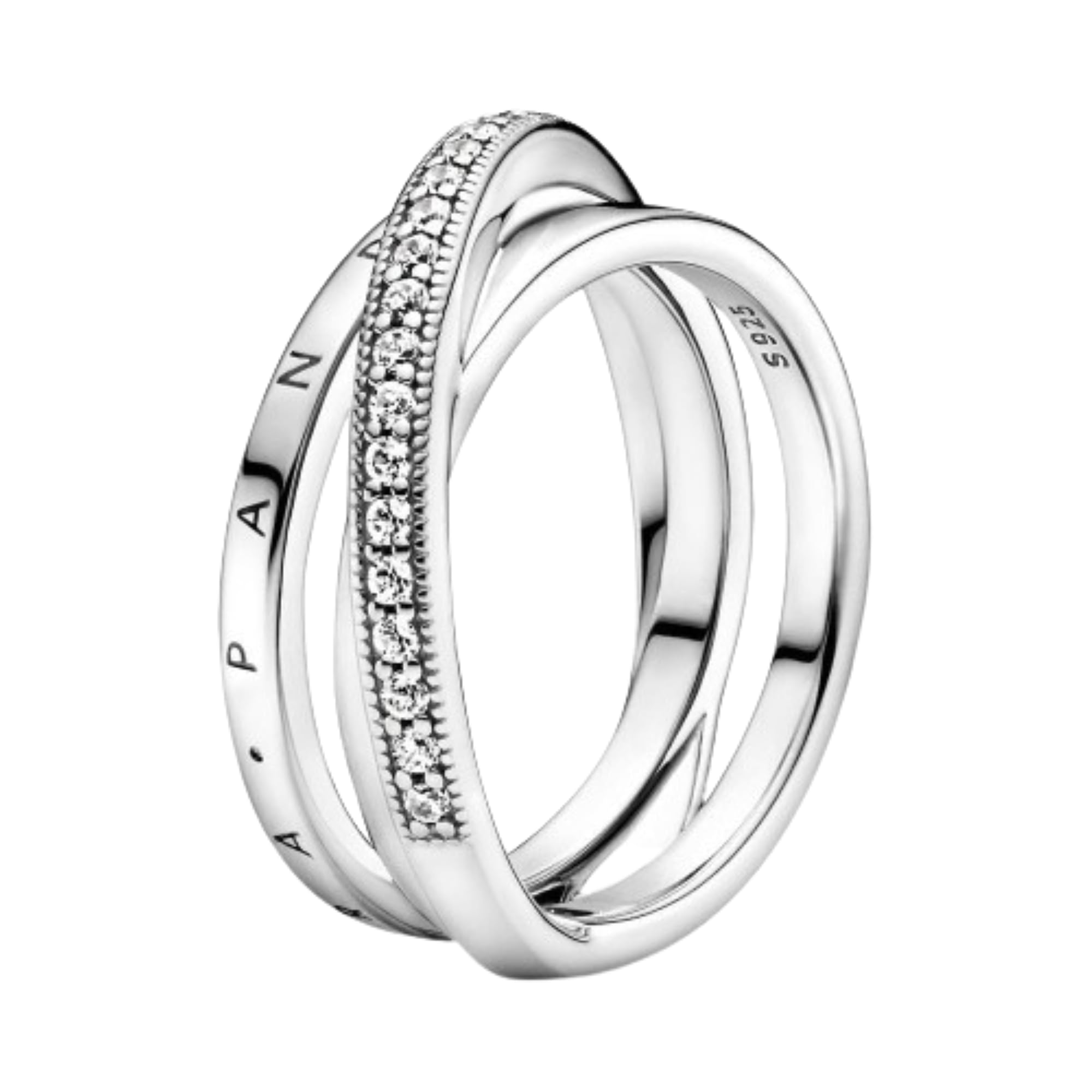 Pandora Dreifach gekreuzter Pavé-Ring 199057C01 womans ring