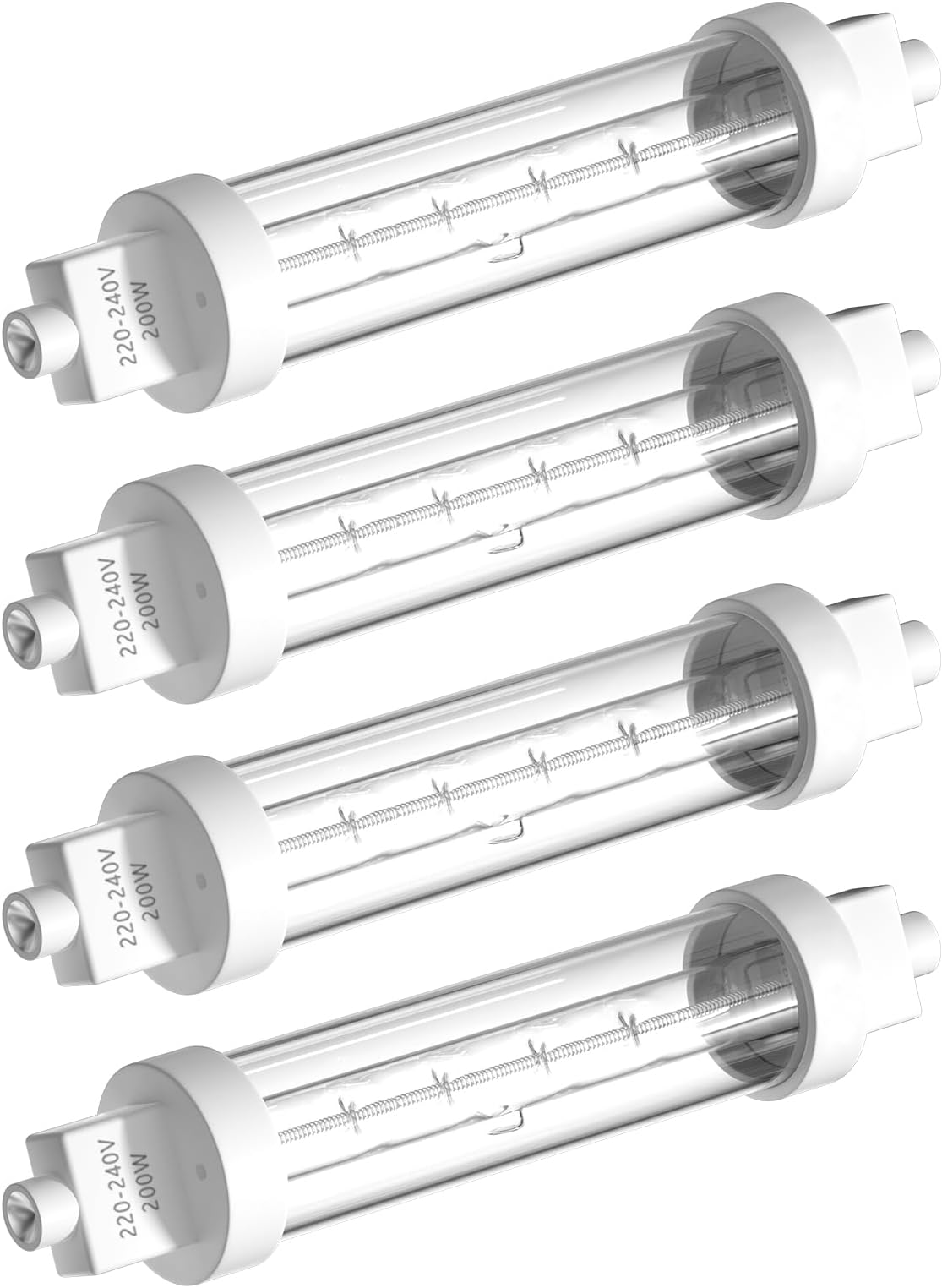 Bonlux 200W Gantry Food Heat Lamp - 240V R7S Bulb 118mm for Catering, Buffet Warmer, Canteen - Jacketed Safe Light for Events
