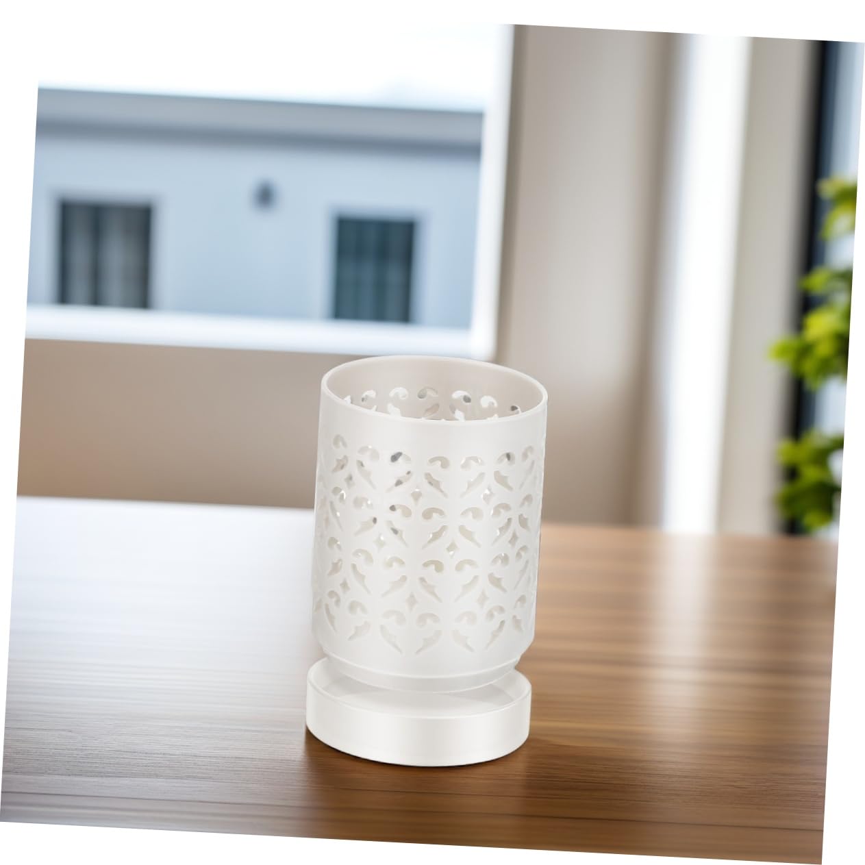 Toyvian Keramik Orchideentopf Weiß mit Elegantem Zylindrischem Design und Filigraner Hohlstruktur Leicht zu Reinigen für Orchideen Balkon oder Büro