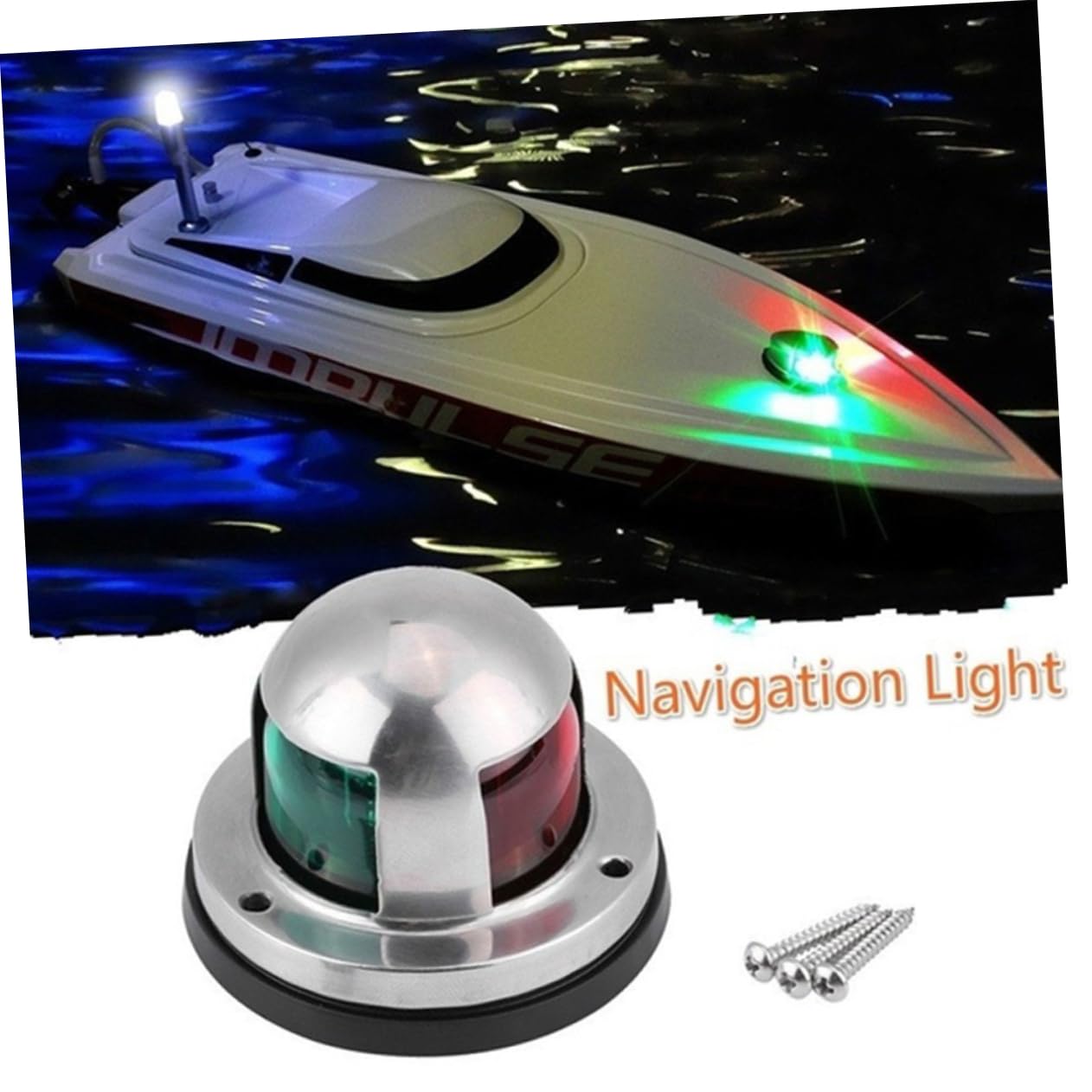 INOOMP 2pezzi Faro Led Per Imbarcazioni Di Navigazione Rosse e Verdi Con Copertura Inossidabile Facile Installazione Sicurezza Aumentata Per Barche e Yacht